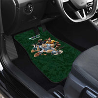 Custom Rugby Southern Hemisphere Car Mats Argentina AUNZ South Africa Mascot Green - Wonder Print Shop