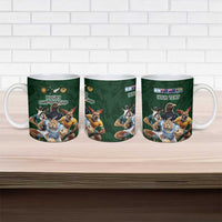 Custom Rugby Southern Hemisphere Ceramic Mug Argentina AUNZ South Africa Mascot Green - Wonder Print Shop