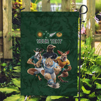 Custom Rugby Southern Hemisphere Garden Flag Argentina AUNZ South Africa Mascot Green - Wonder Print Shop