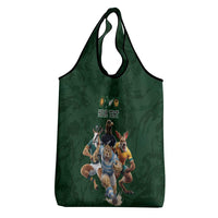 Custom Rugby Southern Hemisphere Grocery Bag Argentina AUNZ South Africa Mascot Green - Wonder Print Shop