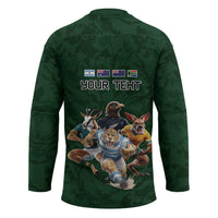 Custom Rugby Southern Hemisphere Hockey Jersey Argentina AUNZ South Africa Mascot Green - Wonder Print Shop