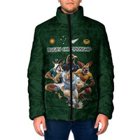 Custom Rugby Southern Hemisphere Padded Jacket Argentina AUNZ South Africa Mascot Green - Wonder Print Shop