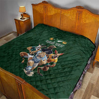 Custom Rugby Southern Hemisphere Quilt Argentina AUNZ South Africa Mascot Green - Wonder Print Shop