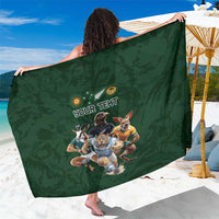 Custom Rugby Southern Hemisphere Sarong Argentina AUNZ South Africa Mascot Green - Wonder Print Shop