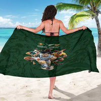 Custom Rugby Southern Hemisphere Sarong Argentina AUNZ South Africa Mascot Green - Wonder Print Shop