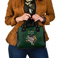 Custom Rugby Southern Hemisphere Shoulder Handbag Argentina AUNZ South Africa Mascot Green - Wonder Print Shop
