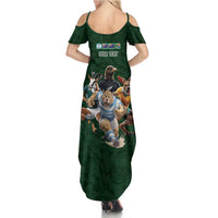 Custom Rugby Southern Hemisphere Summer Maxi Dress Argentina AUNZ South Africa Mascot Green - Wonder Print Shop
