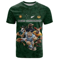 Custom Rugby Southern Hemisphere T Shirt Argentina AUNZ South Africa Mascot Green - Wonder Print Shop