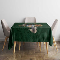 Custom Rugby Southern Hemisphere Tablecloth Argentina AUNZ South Africa Mascot Green - Wonder Print Shop