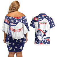 Personalized USA Athletics Couples Matching Off Shoulder Short Dress and Hawaiian Shirt One For All Summer Sport LT9 - Wonder Print Shop