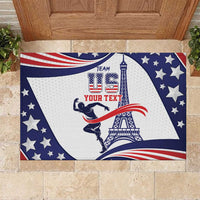 Personalized USA Athletics Rubber Doormat One For All Summer Sport - Wonder Print Shop