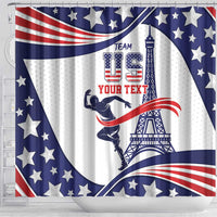 Personalized USA Athletics Shower Curtain One For All Summer Sport