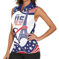 Personalized USA Athletics Women Sleeveless Polo Shirt One For All Summer Sport - Wonder Print Shop