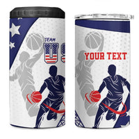 Personalized USA Basketball 4 in 1 Can Cooler Tumbler One For All Summer Sport LT9 - Wonder Print Shop
