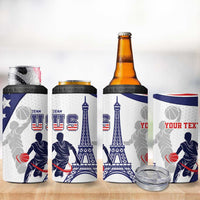 Personalized USA Basketball 4 in 1 Can Cooler Tumbler One For All Summer Sport LT9 - Wonder Print Shop