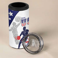 Personalized USA Basketball 4 in 1 Can Cooler Tumbler One For All Summer Sport LT9 - Wonder Print Shop