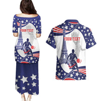 Personalized USA Basketball Couples Matching Puletasi and Hawaiian Shirt One For All Summer Sport LT9 - Wonder Print Shop