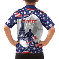 Personalized USA Basketball Family Matching Off The Shoulder Long Sleeve Dress and Hawaiian Shirt One For All Summer Sport - Wonder Print Shop