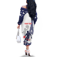 Personalized USA Basketball Family Matching Off The Shoulder Long Sleeve Dress and Hawaiian Shirt One For All Summer Sport - Wonder Print Shop