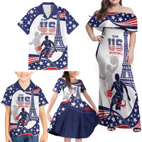Personalized USA Basketball Family Matching Off Shoulder Maxi Dress and Hawaiian Shirt One For All Summer Sport LT9 - Wonder Print Shop