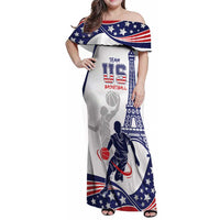 Personalized USA Basketball Family Matching Off Shoulder Maxi Dress and Hawaiian Shirt One For All Summer Sport LT9 - Wonder Print Shop