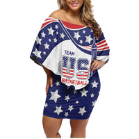 Personalized USA Basketball Family Matching Off Shoulder Short Dress and Hawaiian Shirt One For All Summer Sport LT9 - Wonder Print Shop