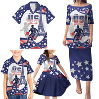 Personalized USA Basketball Family Matching Puletasi and Hawaiian Shirt One For All Summer Sport - Wonder Print Shop