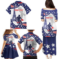 Personalized USA Basketball Family Matching Puletasi and Hawaiian Shirt One For All Summer Sport - Wonder Print Shop