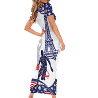 Personalized USA Basketball Family Matching Short Sleeve Bodycon Dress and Hawaiian Shirt One For All Summer Sport - Wonder Print Shop