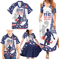 Personalized USA Basketball Family Matching Summer Maxi Dress and Hawaiian Shirt One For All Summer Sport - Wonder Print Shop