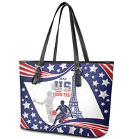 Personalized USA Basketball Leather Tote Bag One For All Summer Sport - Wonder Print Shop