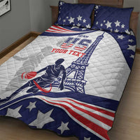 Personalized USA Basketball Quilt Bed Set One For All Summer Sport - Wonder Print Shop