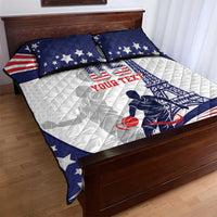 Personalized USA Basketball Quilt Bed Set One For All Summer Sport - Wonder Print Shop