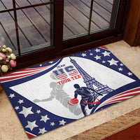Personalized USA Basketball Rubber Doormat One For All Summer Sport - Wonder Print Shop
