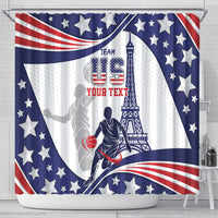 Personalized USA Basketball Shower Curtain One For All Summer Sport