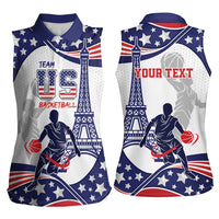 Personalized USA Basketball Women Sleeveless Polo Shirt One For All Summer Sport - Wonder Print Shop