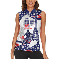 Personalized USA Basketball Women Sleeveless Polo Shirt One For All Summer Sport - Wonder Print Shop