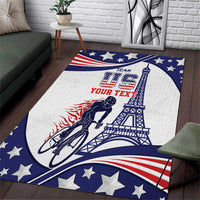 Personalized USA Cycling Area Rug One For All Summer Sport LT9 - Wonder Print Shop