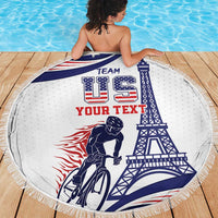 Personalized USA Cycling Beach Blanket One For All Summer Sport LT9 - Wonder Print Shop