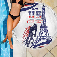 Personalized USA Cycling Beach Blanket One For All Summer Sport LT9 - Wonder Print Shop