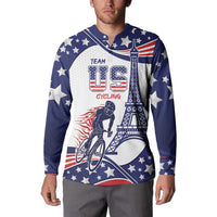 Personalized USA Cycling Button Sweatshirt One For All Summer Sport LT9 - Wonder Print Shop