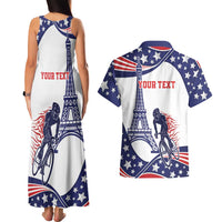 Personalized USA Cycling Couples Matching Tank Maxi Dress and Hawaiian Shirt One For All Summer Sport LT9 - Wonder Print Shop