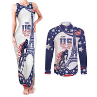 Personalized USA Cycling Couples Matching Tank Maxi Dress and Long Sleeve Button Shirt One For All Summer Sport LT9 - Wonder Print Shop