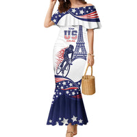 Personalized USA Cycling Family Matching Mermaid Dress and Hawaiian Shirt One For All Summer Sport LT9 - Wonder Print Shop