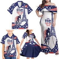 Personalized USA Cycling Family Matching Off Shoulder Maxi Dress and Hawaiian Shirt One For All Summer Sport LT9 - Wonder Print Shop