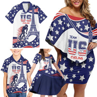 Personalized USA Cycling Family Matching Off Shoulder Short Dress and Hawaiian Shirt One For All Summer Sport LT9 - Wonder Print Shop