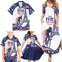 Personalized USA Cycling Family Matching Summer Maxi Dress and Hawaiian Shirt One For All Summer Sport - Wonder Print Shop