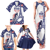 Personalized USA Cycling Family Matching Tank Maxi Dress and Hawaiian Shirt One For All Summer Sport - Wonder Print Shop