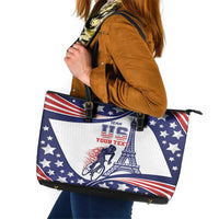 Personalized USA Cycling Leather Tote Bag One For All Summer Sport - Wonder Print Shop