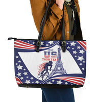 Personalized USA Cycling Leather Tote Bag One For All Summer Sport - Wonder Print Shop